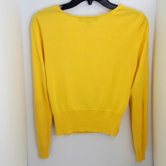 Nine West Women Cardigan, Size Medium, Yellow - Picture 5 of 9